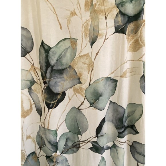 NoraCora Maxi Shirt Dress Women’s‎ Sz M White Floral V-Neck Short Sleeve - Picture 8 of 12